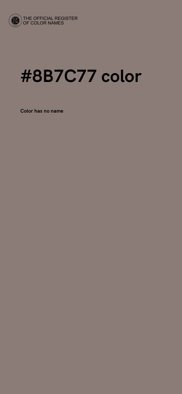#8B7C77 color image