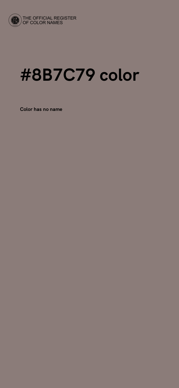 #8B7C79 color image