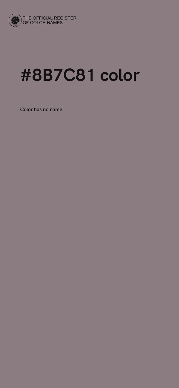 #8B7C81 color image
