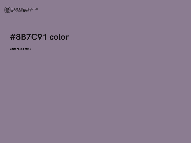 #8B7C91 color image
