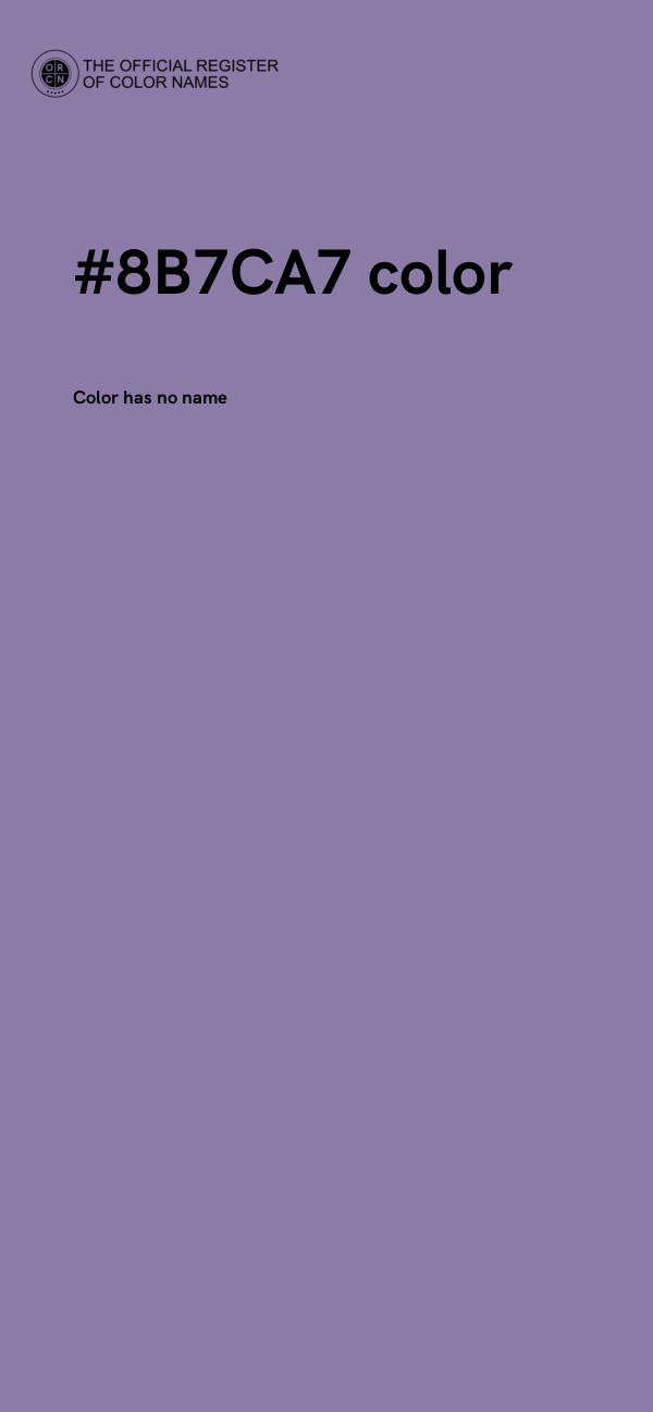 #8B7CA7 color image
