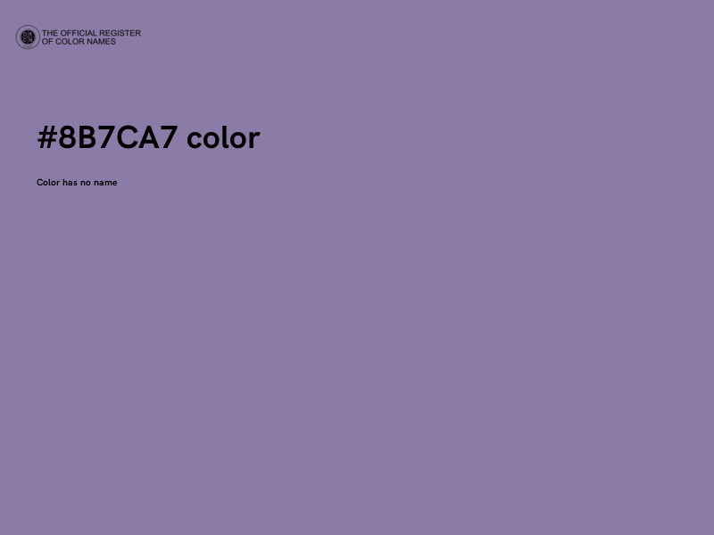 #8B7CA7 color image