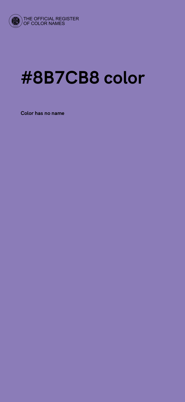 #8B7CB8 color image