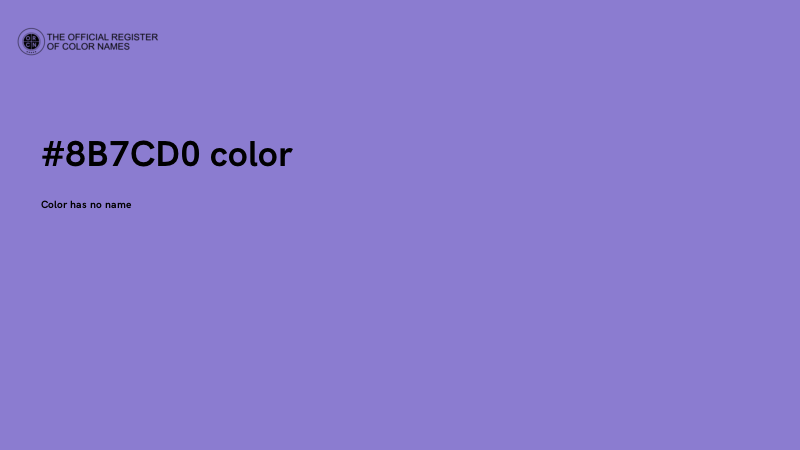 #8B7CD0 color image