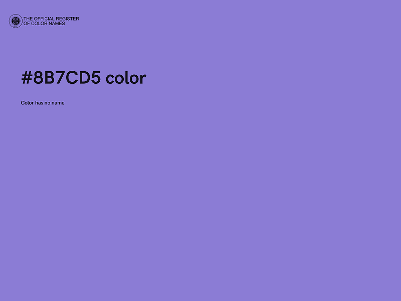 #8B7CD5 color image