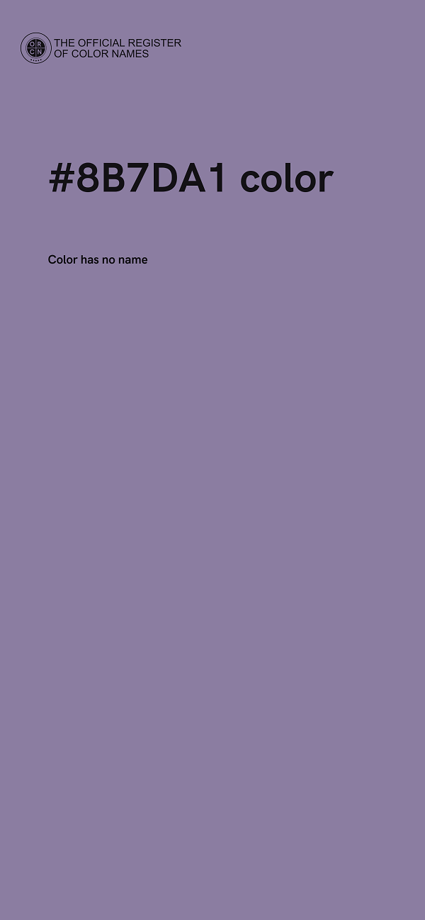 #8B7DA1 color image