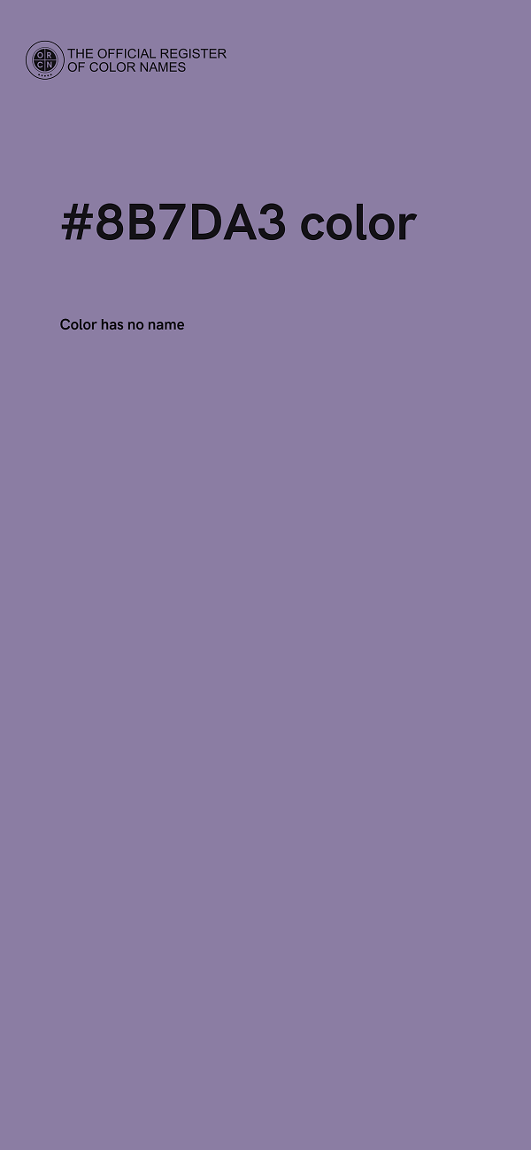 #8B7DA3 color image