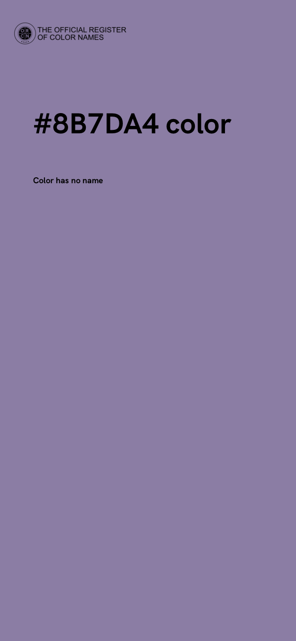 #8B7DA4 color image