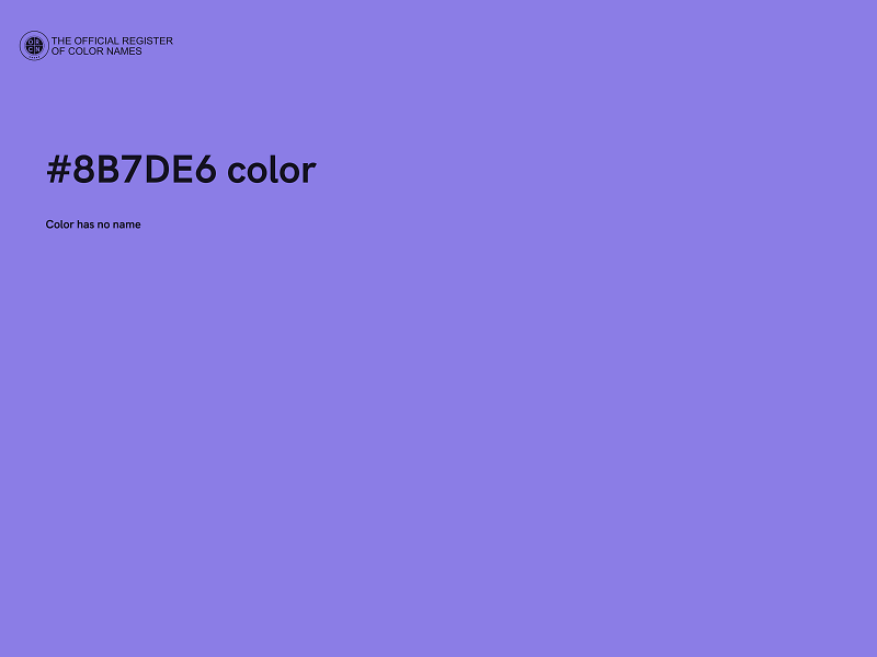 #8B7DE6 color image