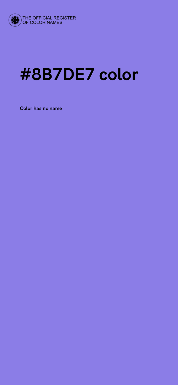 #8B7DE7 color image