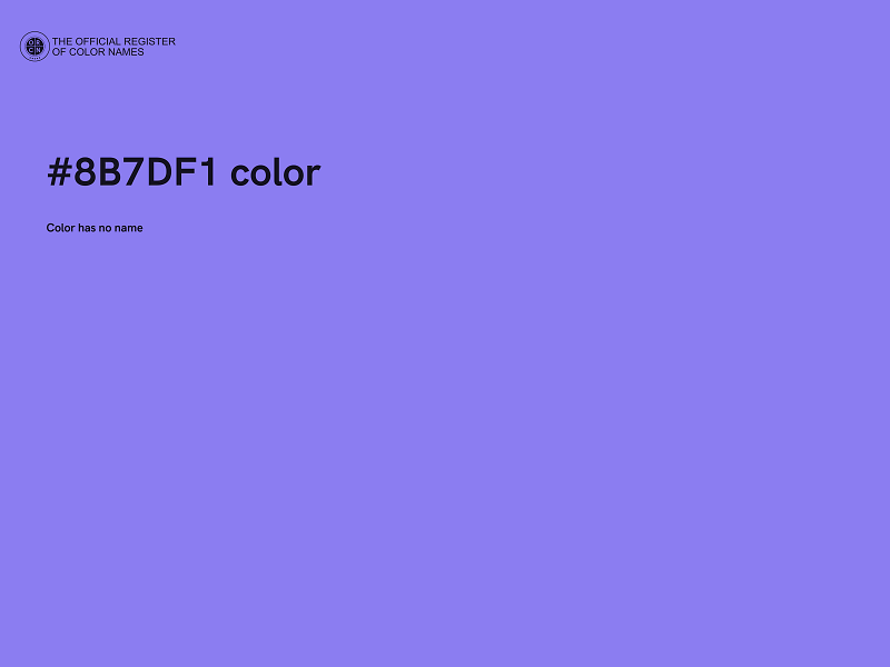 #8B7DF1 color image