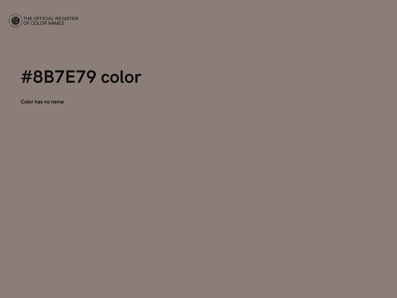 #8B7E79 color image