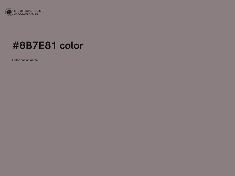 #8B7E81 color image