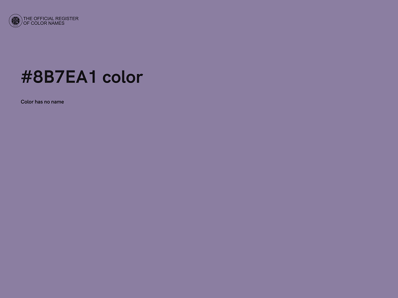 #8B7EA1 color image