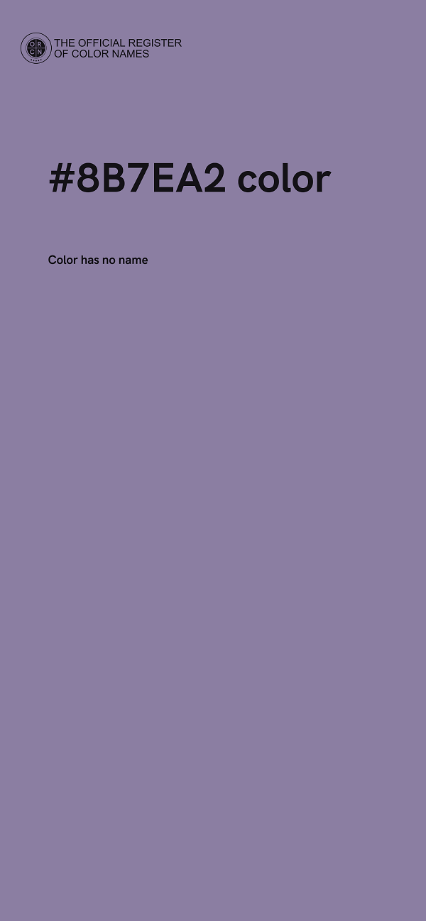 #8B7EA2 color image