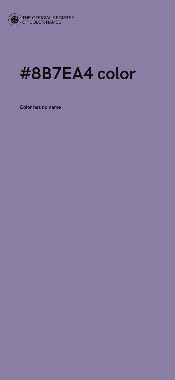 #8B7EA4 color image