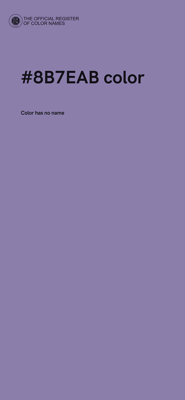 #8B7EAB color image
