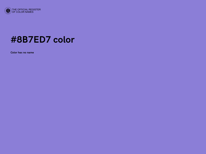 #8B7ED7 color image