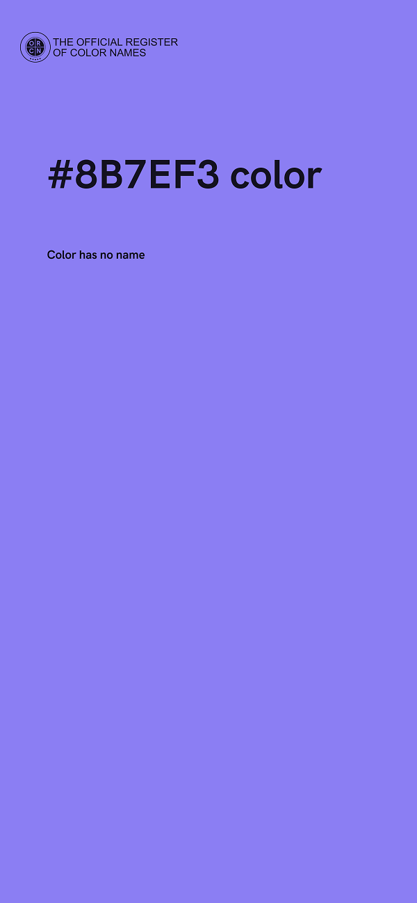 #8B7EF3 color image