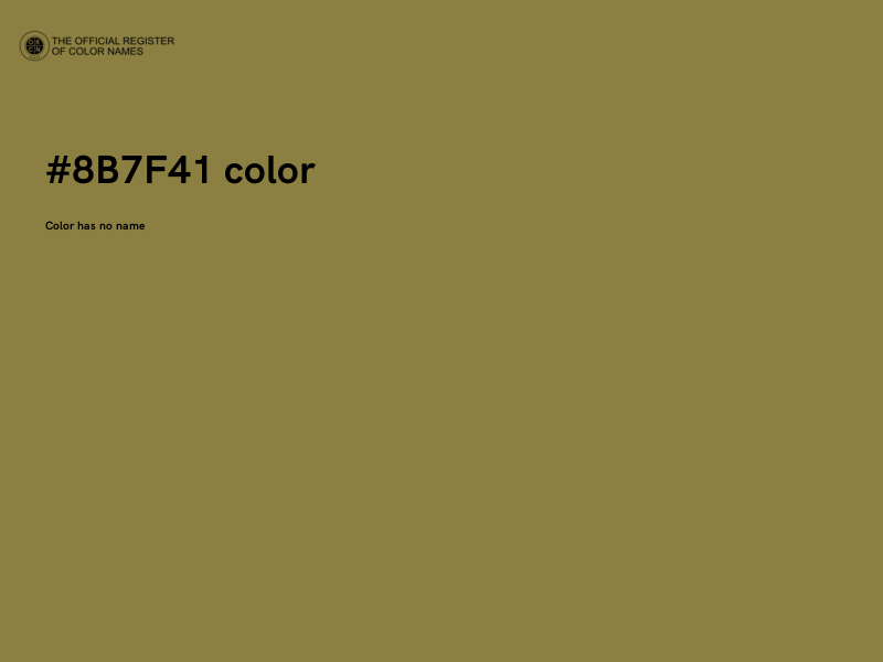 #8B7F41 color image