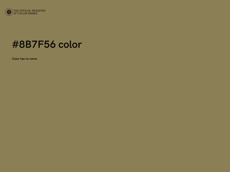 #8B7F56 color image