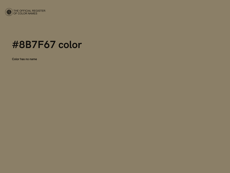#8B7F67 color image