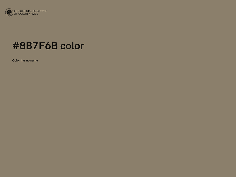 #8B7F6B color image