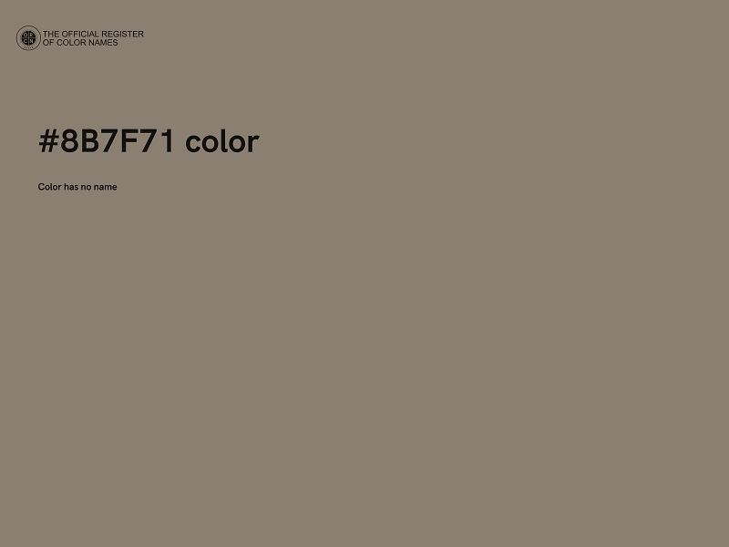 #8B7F71 color image