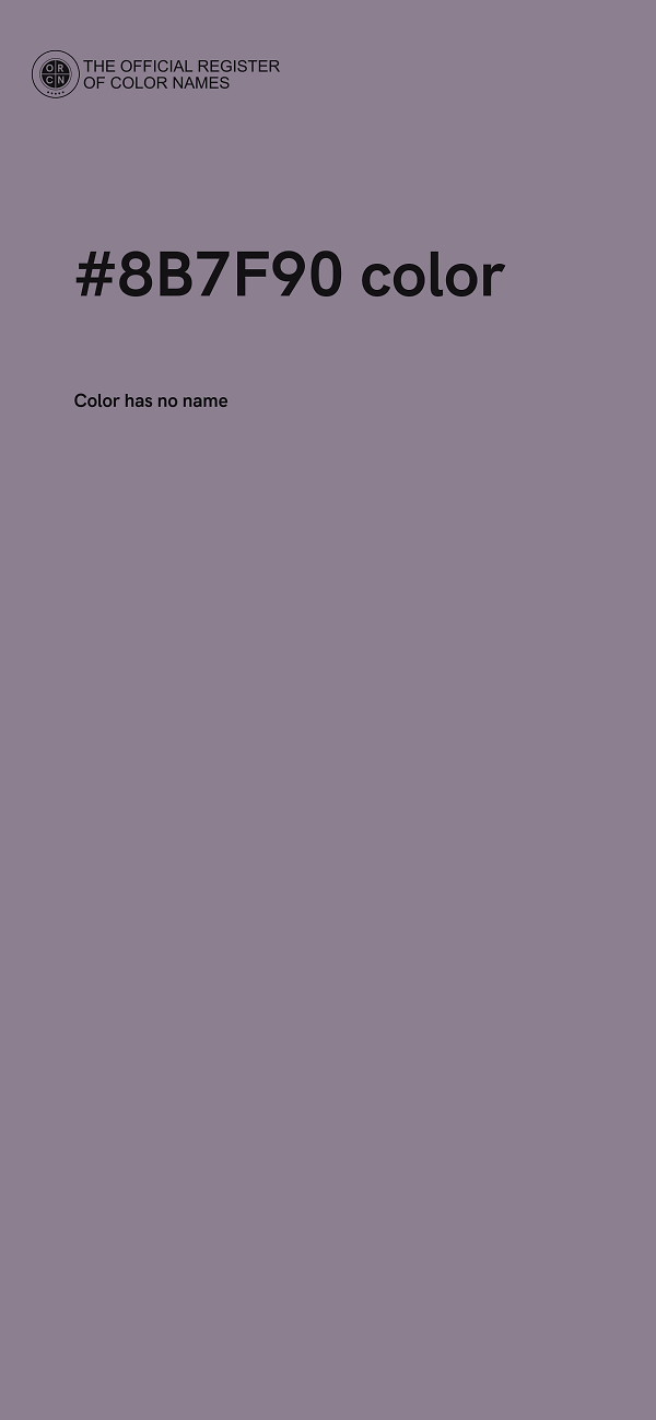 #8B7F90 color image