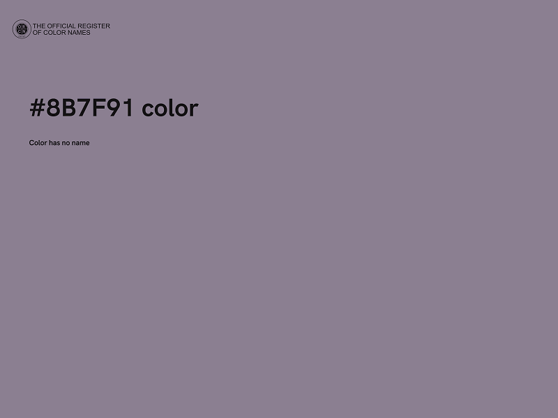 #8B7F91 color image