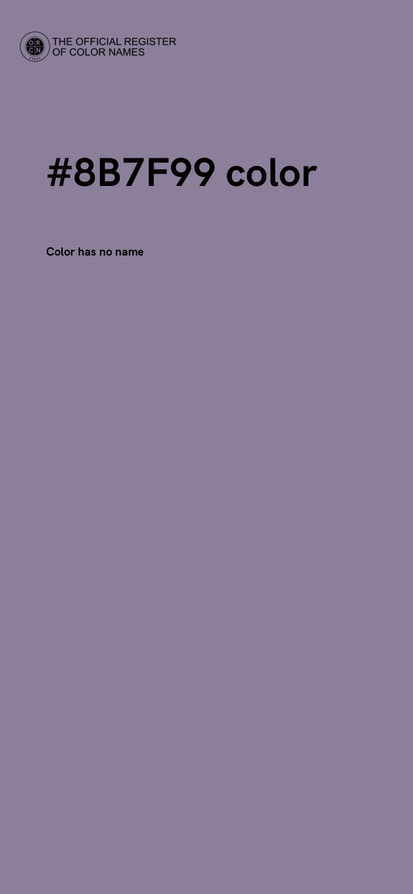 #8B7F99 color image