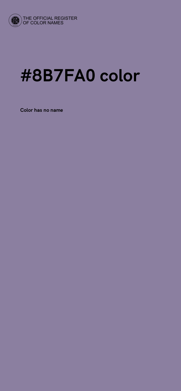 #8B7FA0 color image