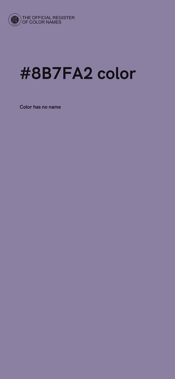 #8B7FA2 color image