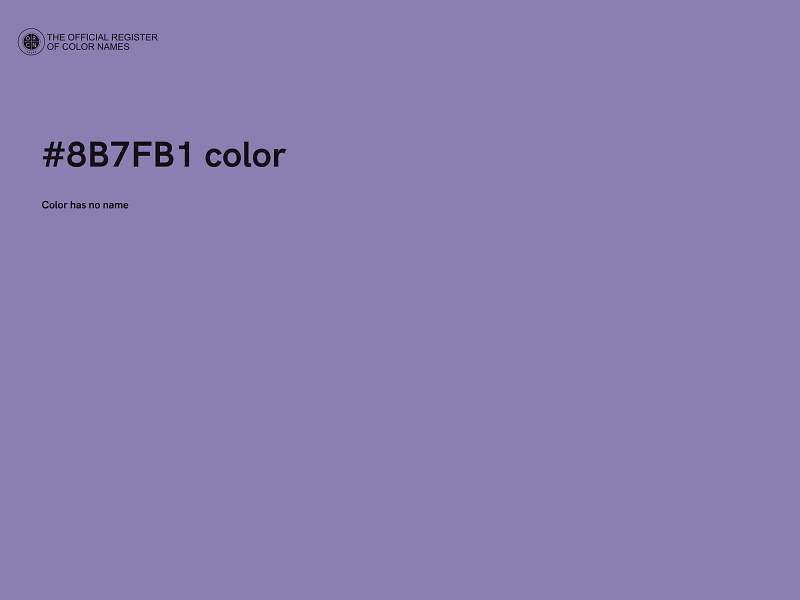 #8B7FB1 color image