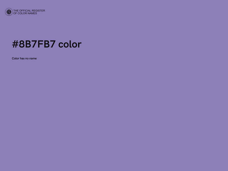 #8B7FB7 color image