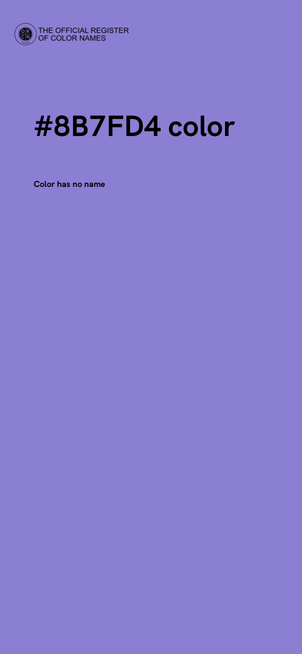 #8B7FD4 color image