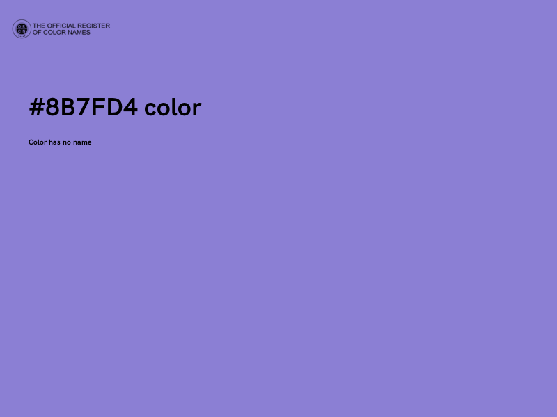 #8B7FD4 color image