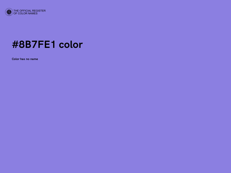 #8B7FE1 color image