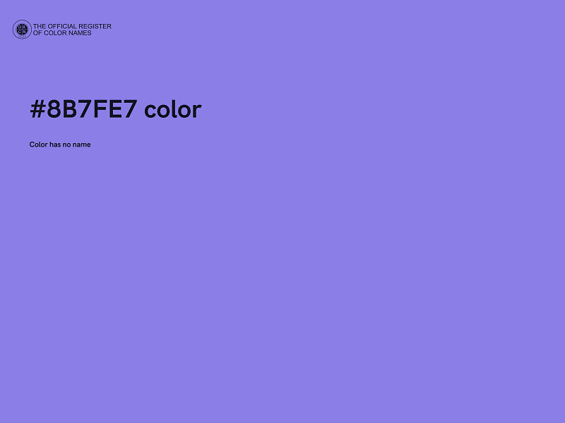 #8B7FE7 color image