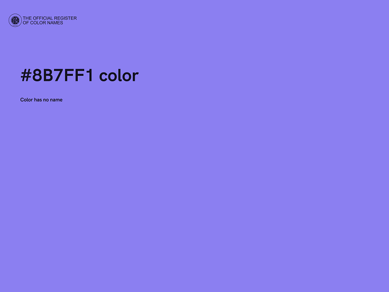 #8B7FF1 color image