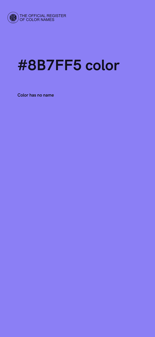 #8B7FF5 color image