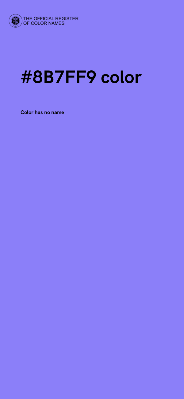 #8B7FF9 color image