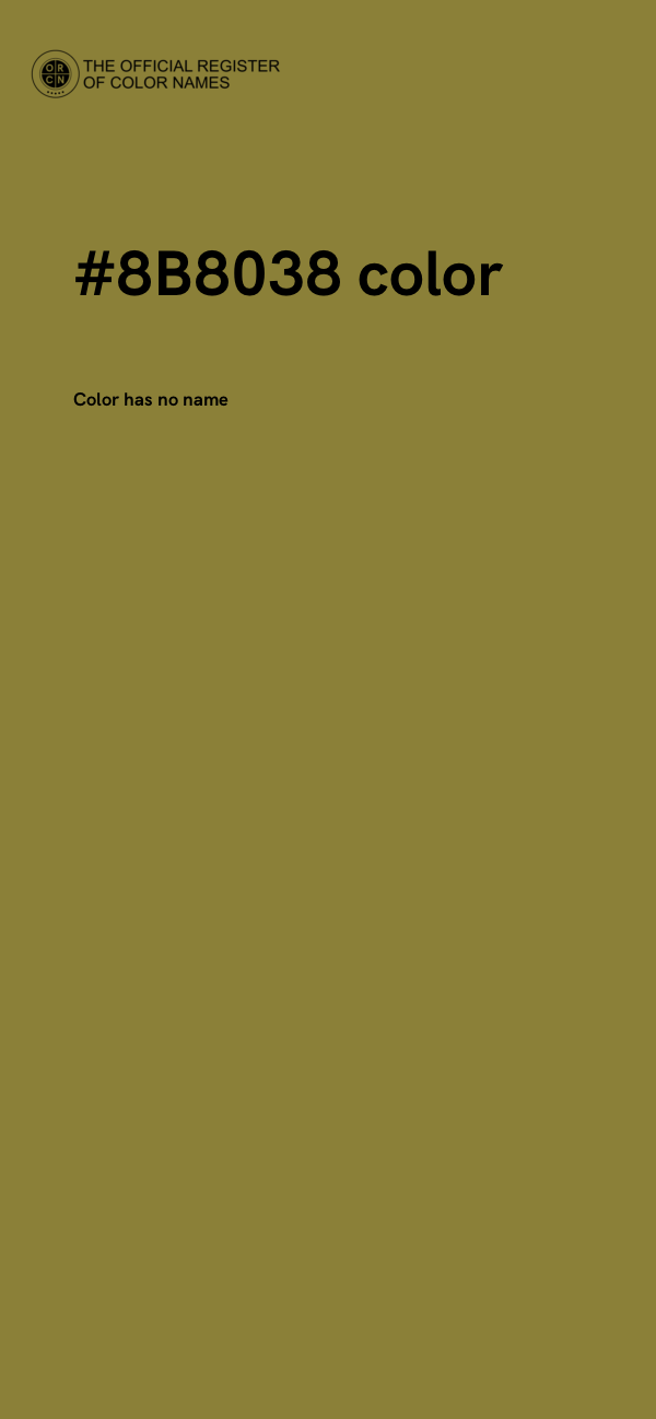 #8B8038 color image