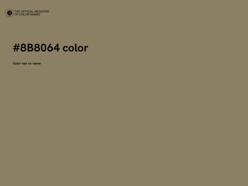 #8B8064 color image