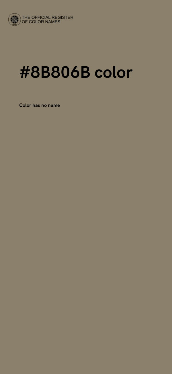 #8B806B color image