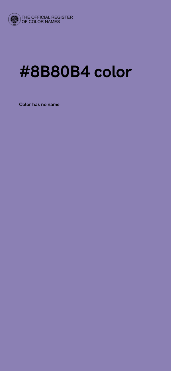 #8B80B4 color image