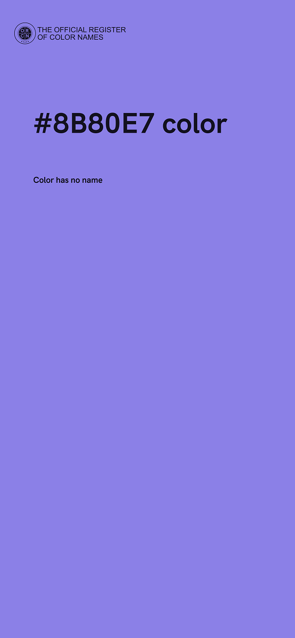 #8B80E7 color image
