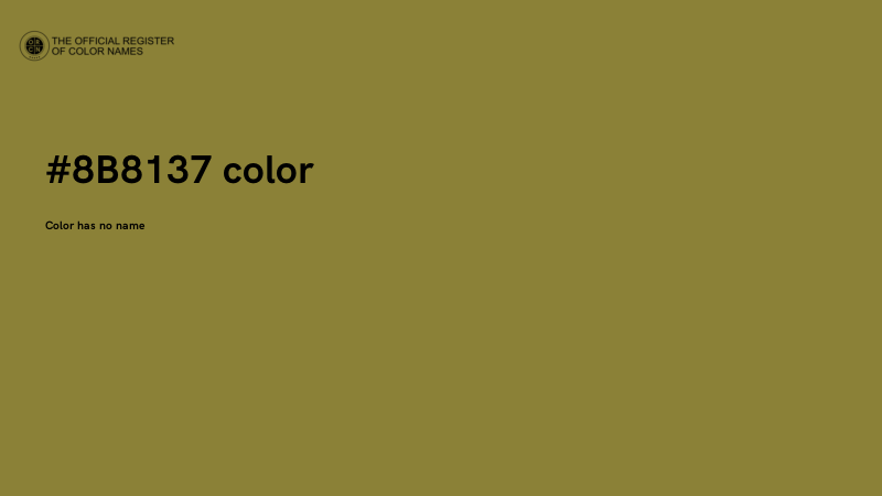 #8B8137 color image