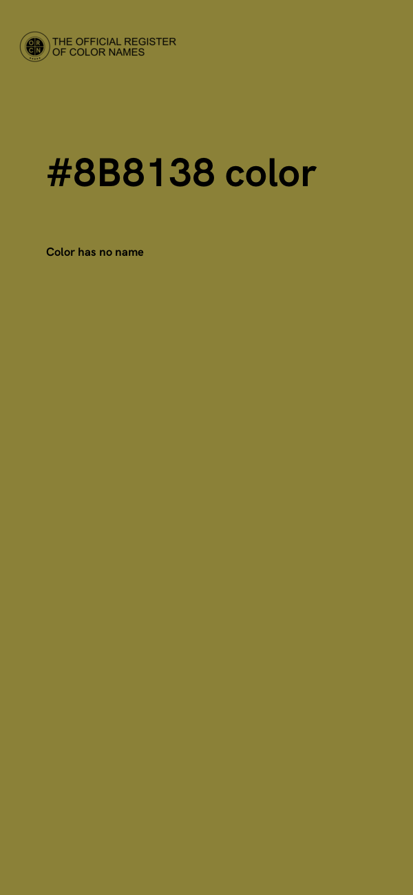#8B8138 color image