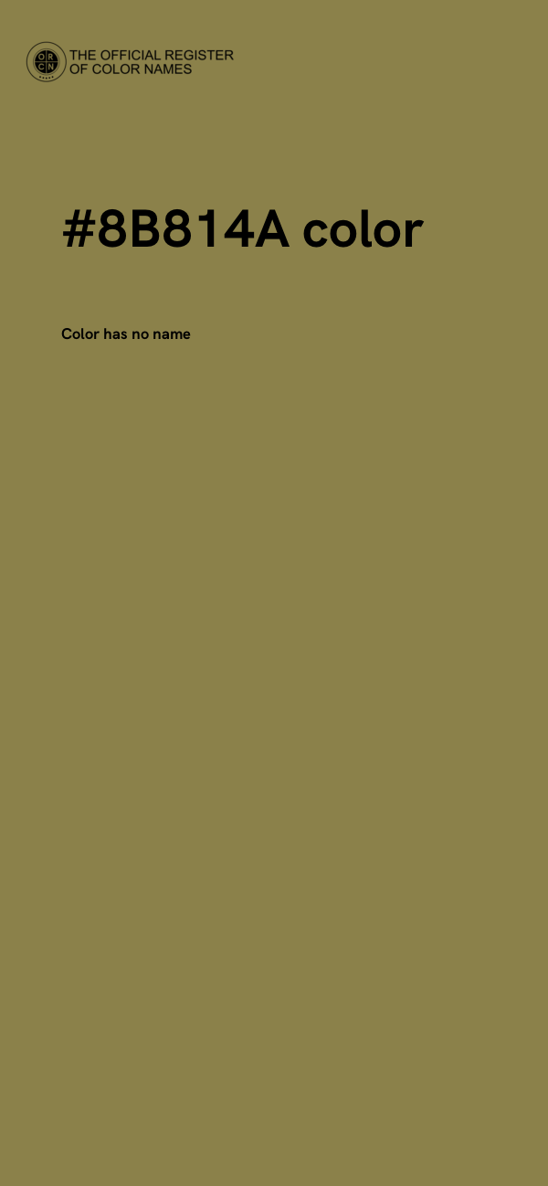 #8B814A color image